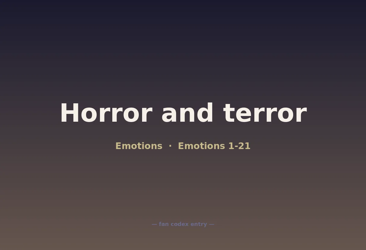 Horror and terror